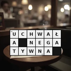 Hasło krzyżówkowe w teorii prawa uchwała uznana za podjętą pomimo faktycznego niegłosowania nad jej treścią - uchwała negatywna – rozwiązanie, synonimy, podpowiedzi i definicje krzyżówkowe